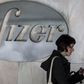 The Pfizer logo is pictured at their building in the Manhattan borough of New York October 29, 2015. REUTERS/Carlo Allegri