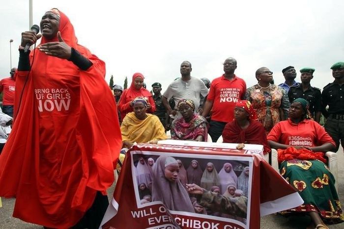 #Bring Back Our Girls (BBOG) campaigners and parents of abducted Chibok girls denied access by police to see President Muhammadu Buhari take part in a rally in Abuja, Nigeria, August 25, 2016. REUTERS/Afolabi Sotunde
