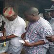 Ademola Adeleke casting his vote during the Osun West bye-election.