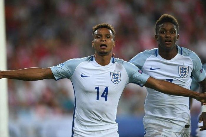 Jacob Murphy (left) in action during England's under-21 European Championship match against Poland, on June 22, 2017