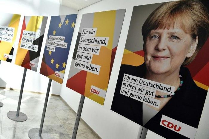 German Chancellor Angela Merkel's Christian Democratic Union party is well ahead in opinion polls just over three months before parliamentary elections