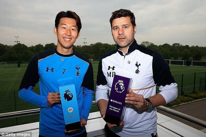 Son Heung-Min and Mauricio Pochettino