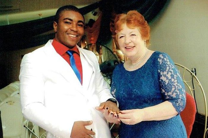 CJ and his wife, Angela on their wedding day