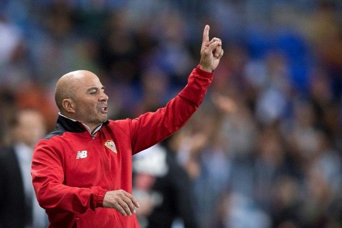 Sevilla's Argentine coach Jorge Sampaoli
