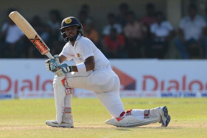 Sri Lanka's Kusal Mendis bats on the first day of the opening Test against Bangladesh in Galle on March 7, 2017