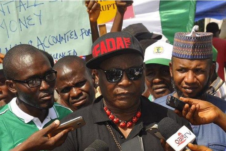Protesters led by Charly Boy