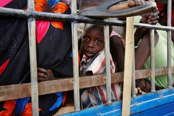 South Sudanese refugees at a UN camp in Sudan