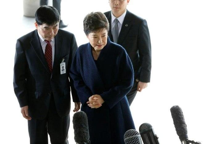 South Korea's ousted president Park Geun-Hye was due in court Tuesday to face trial over the massive corruption scandal that led to her stunning downfall