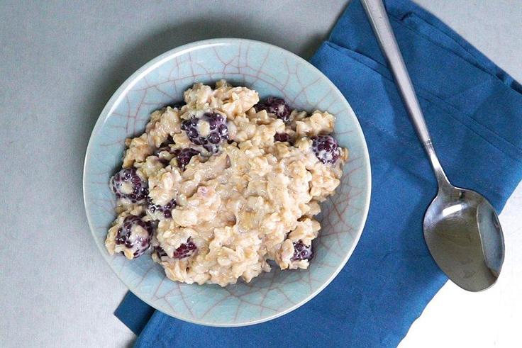 Protein oatmeal with berries.