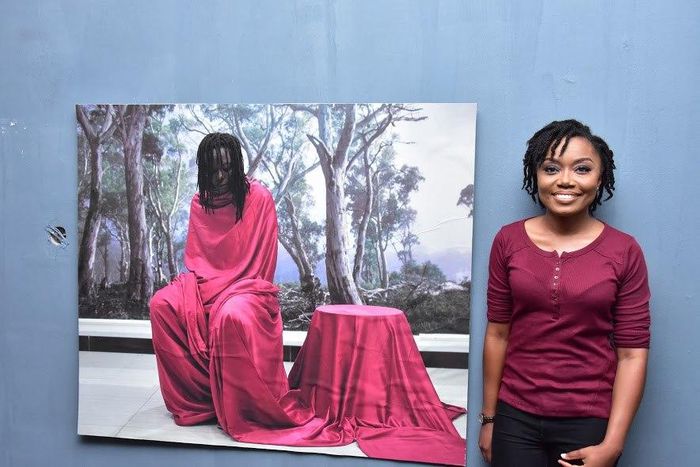 Media perspnality Arit Okpo at the HERE photo exhibition