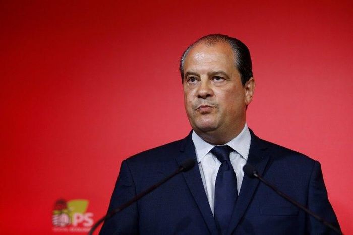 French Socialist Party First Secretary Jean-Christophe Cambadelis gives a speech after the polls closed in the first round of France's legislative elections on June 11, 2017