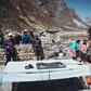 Influential British DJ Paul Oakenfold has reached Mount Everest's base camp where he plans to host the "highest party on earth", performing a set at 5,380 metres (17,600 feet)