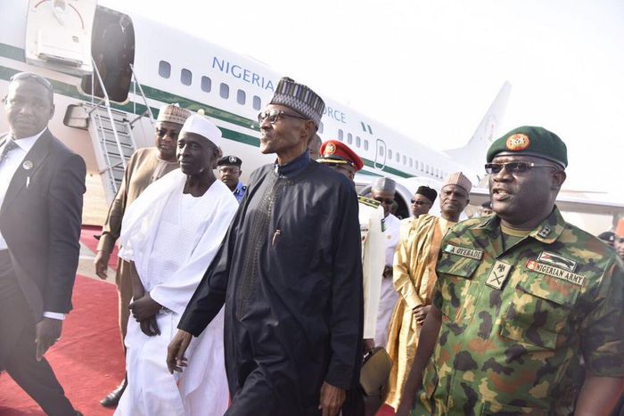 President Buhari arriving Nigeria