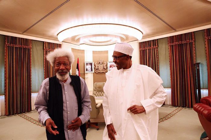 President Muhammadu Buhari meets with Nobel Laureate, Wole Soyinka at the Presidential Villa on August 11, 2016
