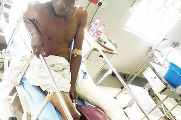 The young victim of police brutality, Samuel Omojuwa