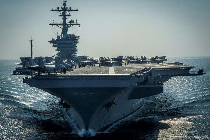US President Donald Trump spoke with Japanese Prime Minister Shinzo Abe, discussing the joint drills under way between the US carrier Carl Vinson and Japan's Maritime Self-Defence Force
