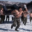 Shirtless Marines hold merciless snow training session in sub-zero temps