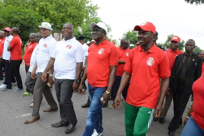 EFCC acting chairman, Ibrahim Magu leads march against corruption in Abuja(Pulse)