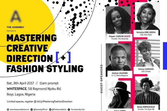 Attend 'Mastering Creative Direction & Fashion Styling' with Veronica Odeka, Godson Ukaegbu, Ezinne Chinkata, Bolaji Animashaun and Tokyo James