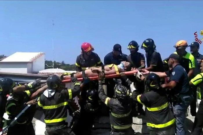 11-year-old boy Ciro was pulled from the rubble of his house after Monday's earthquake on the popular Italian tourist island of Ischia, off the coast of Naples.