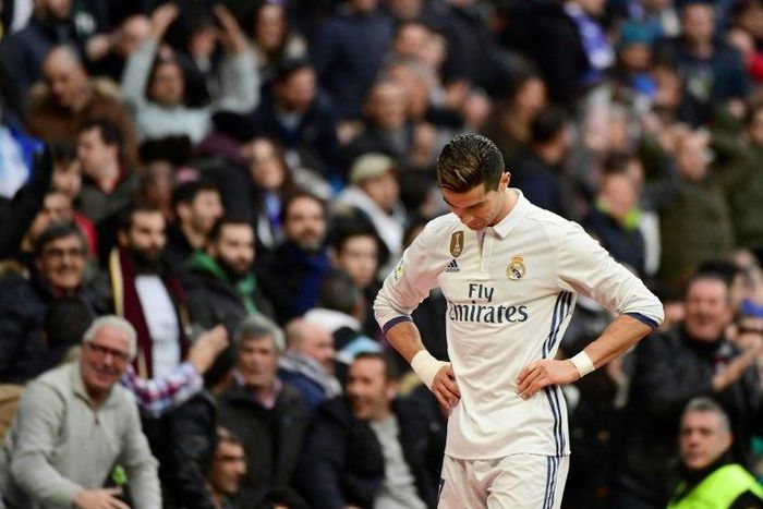 Real Madrid's forward Cristiano Ronaldo suffered a blow to his right foot at the weekend