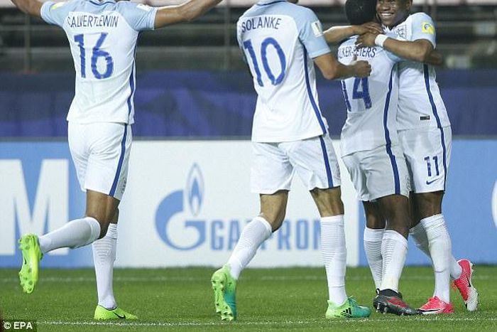 Ademola Lookman scores for England