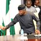 Minister of Budget and National Planning, Udo Udoma and Acting President Osinbajo