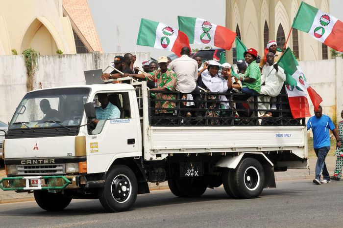 Members of Nigeria's labour union.