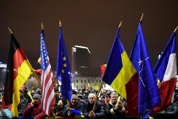 An estimated 330,000 people demonstrated across the country in the biggest turnout since the toppling of dictator Nicolae Ceausescu in 1989