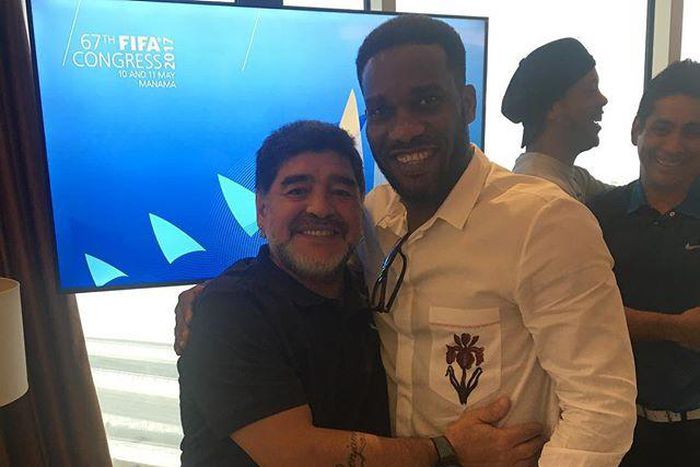 Diego Maradona and Austin Okocha