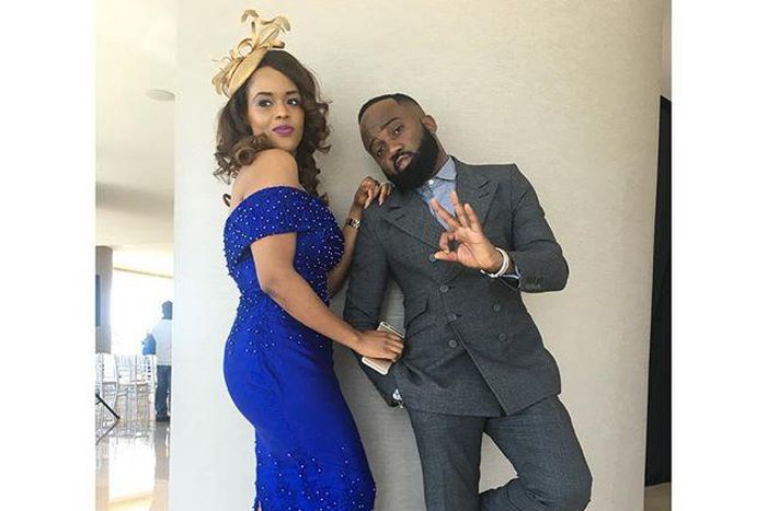 Noble Igwe and wife, Chioma at Toolz and Tunde Demuren's wedding