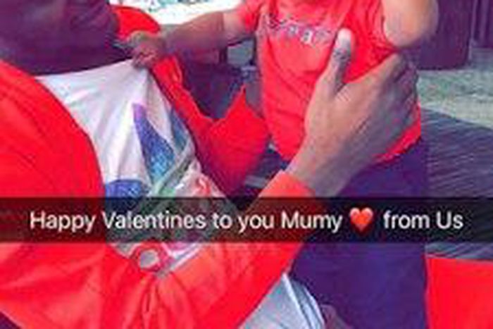 Mercy Johnson celebrating valentine with son, Jayden