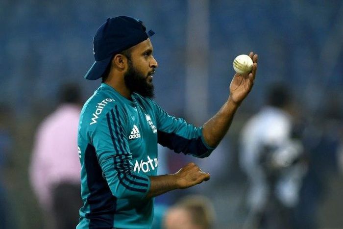 England's Adil Rashid, pictured during a training session in India in January 2017