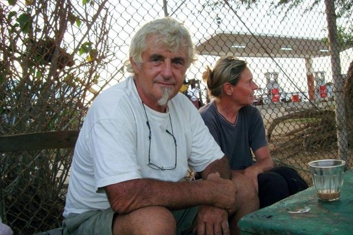 German nationals Jurgen Kantner and his wife Sabine Merz pictured in Berbera, Somalia on May 5, 2009