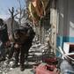 The scene of a car bomb attack in Kabul on January 27, 2018, which was claimed by the Taliban