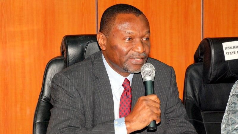 Minister of Budget and National Planning Senator Udoma Udo Udoma addressing the Management Staff during assumption of Office at Budget And National Planning.