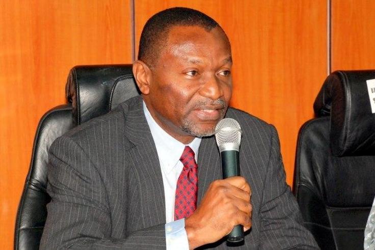 Minister of Budget and National Planning Senator Udoma Udo Udoma addressing the Management Staff during assumption of Office at Budget And National Planning.