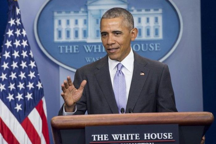 US President Barack Obama speaks in the Brady Press Briefing Room at the White House on January 17, 2017