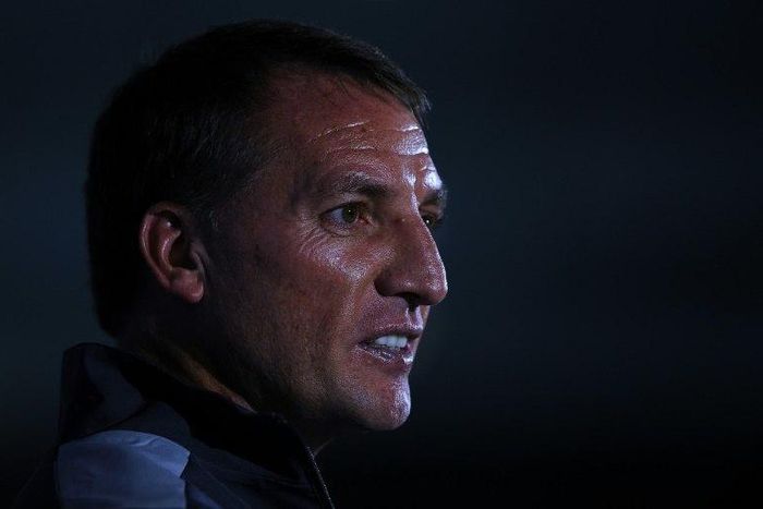 Celtic's Northern Irish manager Brendan Rodgers speaks during a press conference at Celtic Park stadium in Glasgow