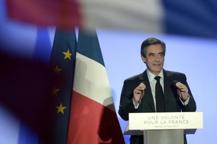 French presidential election candidate for the right-wing Les Republicains party Francois Fillon, pictured in March 2017, continues to claim that a smear campaign was run against him by President Francois Hollande's government