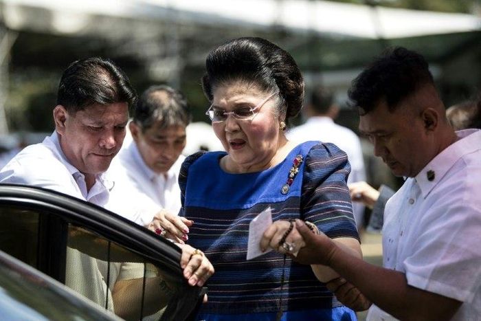 Former Philippine first lady and now congresswoman Imelda Marcos, who along with late husband Ferdinand was accused of plundering about $10 billion from state coffers in 20 years in power
