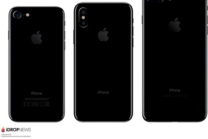 Renders showing the iPhone 7, iPhone 8, and iPhone 7 Plus.