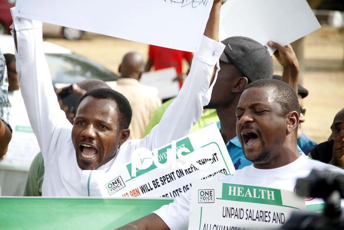Nigerians protest Buhari's policies in Abuja