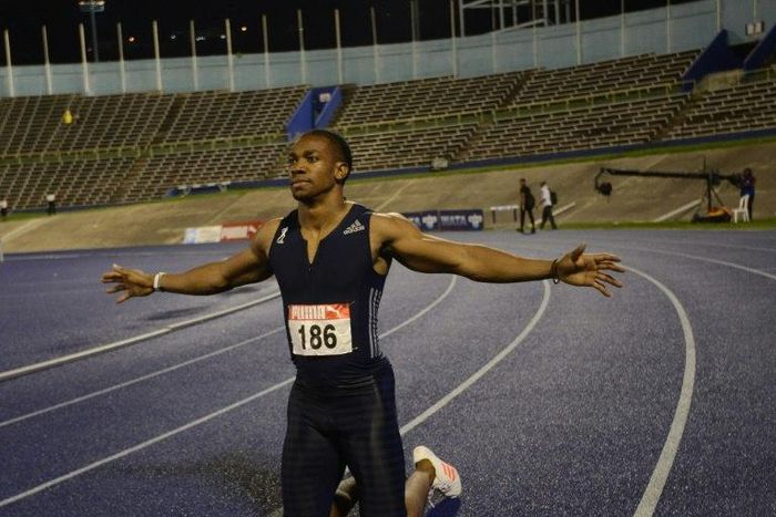 With Usain Bolt absent, Yohan Blake (pictured) dominated 200m field at the Jamaican national track and field championships, in Kingston, on June 24, 2017