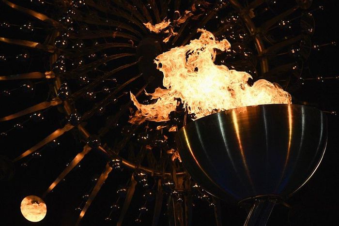 the Olympic cauldron