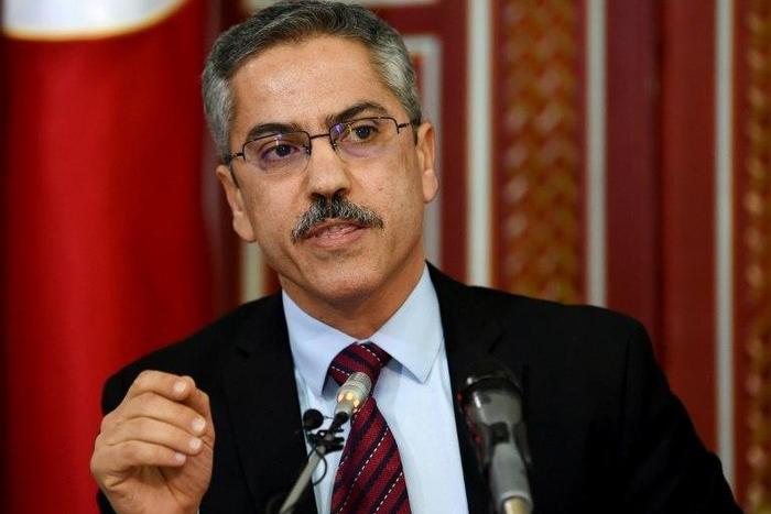 President of Tunisia's electoral body, Chafik Sarsar, holds a press conference on April 3, 2017, in Tunis