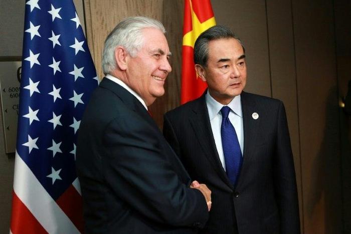 US Secretary of State Rex Tillerson said Chinese Foreign Minister Wang Yi supported a tough stance on Pyongyang's arsenal