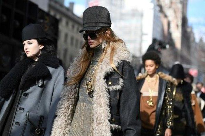 A model walks the runway for the Marc Jacobs collection during New York Fashion Week on February 16, 2017, in New York City