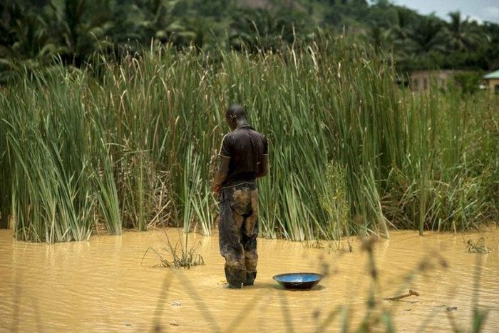 Small-scale illegal gold mining is common in Ghana which is Africa's second-largest gold producer