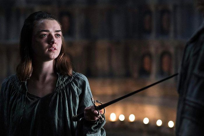 Arya Stark in "Game of Thrones" season 5 finale